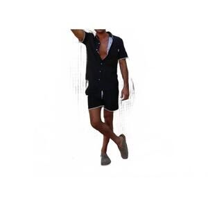 NEW MAVRANS stitch short sleeve weekend shirt in black